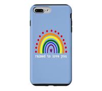 Custodia per iPhone 7 Plus/8 Plus Raised to Love You 2 Moms Love My Two Mommies Pride Mom LGBT