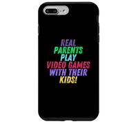 Custodia per iPhone 7 Plus/8 Plus Real Parents Play Video Games With Their Kids Gamer Mom Dad