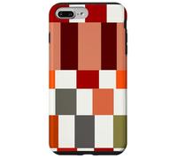 Custodia per iPhone 7 Plus/8 Plus Red Color Block Checkered Checker Abstract Checkerboard