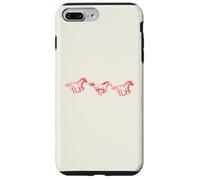 Custodia per iPhone 7 Plus/8 Plus Red Horses Fire Horse Running Western Estetic Graphic