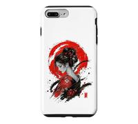 Custodia per iPhone 7 Plus/8 Plus Red Ink Serenity Kimono Ritratto Stile Giapponese Art Design