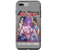 Custodia per iPhone 7 Plus/8 Plus Red Sonja Poster Synthwave Redhead Epic Cyberpunk anni '80 retrò