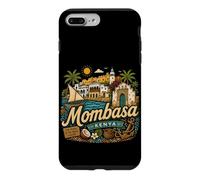 Custodia per iPhone 7 Plus/8 Plus Regalo di punto di riferimento disegnato a mano del souvenir di viaggio del Kenya di Mombasa