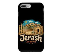 Custodia per iPhone 7 Plus/8 Plus Regalo di riferimento del ricordo di viaggio di Jerash Jordan disegnato a mano