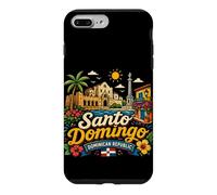 Custodia per iPhone 7 Plus/8 Plus Regalo di viaggio disegnato a mano Santo Domingo Repubblica Dominicana