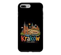 Custodia per iPhone 7 Plus/8 Plus Regalo disegnato a mano del punto di riferimento del souvenir di viaggio di Cracovia Polonia