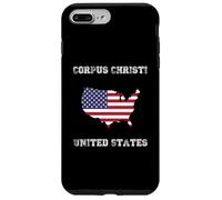Custodia per iPhone 7 Plus/8 Plus Retro Corpus Christi Stati Uniti Distressed Stati Uniti