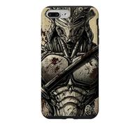 Custodia per iPhone 7 Plus/8 Plus Retro giapponese Mech Anime Mecha Samurai Vintage Kanji