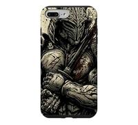 Custodia per iPhone 7 Plus/8 Plus Retro giapponese Mech Anime Mecha Samurai Vintage Kanji