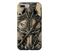 Custodia per iPhone 7 Plus/8 Plus Retro giapponese Mech Anime Mecha Samurai Vintage Kanji