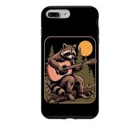 Custodia per iPhone 7 Plus/8 Plus Retro Raccoon che suona la chitarra acustica