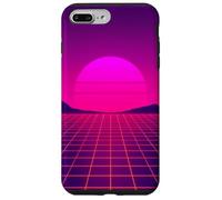Custodia per iPhone 7 Plus/8 Plus Retro Sunset Horizon Minimal Synthwave Paesaggio
