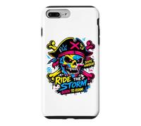 Custodia per iPhone 7 Plus/8 Plus Ride The Storm, Pirate Skull Storm Adventure Graphic