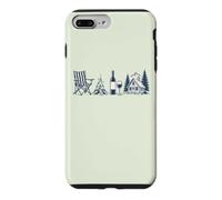 Custodia per iPhone 7 Plus/8 Plus Rifugio per un fine settimana in montagna in campeggio Campfire Wine Cabin