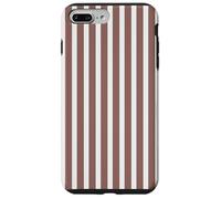 Custodia per iPhone 7 Plus/8 Plus Righe Classiche Marrone Castagna
