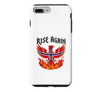 Custodia per iPhone 7 Plus/8 Plus Rise Again Norvegia Bandiera Phoenix From Flames Norse Firebird
