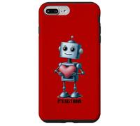 Custodia per iPhone 7 Plus/8 Plus Robot con un grande cuore, grafica