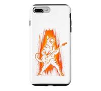 Custodia per iPhone 7 Plus/8 Plus Rock Cat che suona la chitarra elettrica Amante della musica