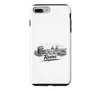 Custodia per iPhone 7 Plus/8 Plus Roma Italia Colosseo Città del Vaticano Sketch Art