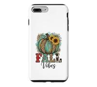Custodia per iPhone 7 Plus/8 Plus Rustic Fall Vibes Zucca Girasoli Stampa Leopardata