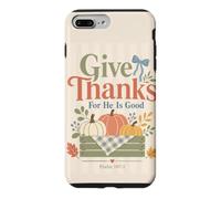 Custodia per iPhone 7 Plus/8 Plus Salmo del Ringraziamento dell'autunno cristiano 107 Elogio del raccolto