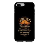 Custodia per iPhone 7 Plus/8 Plus Saluti Grace Be with You Paul Lettera I Tank God For You