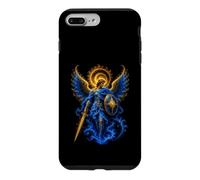 Custodia per iPhone 7 Plus/8 Plus San Michele Blu Celeste Angelo Spada Scudo Arte Sacra