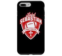Custodia per iPhone 7 Plus/8 Plus San Sebastiano Patrono dei giocatori di calcio Atleta sportivo