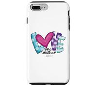 Custodia per iPhone 7 Plus/8 Plus San Valentino religioso Gesù Amore l'un l'altro Bibbia Pace