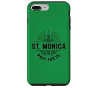 Custodia per iPhone 7 Plus/8 Plus Santa Monica Prega per noi Patrona Santa Cattolica Croce