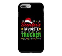 Custodia per iPhone 7 Plus/8 Plus Santa's Favorite Trucker Funny Christmas Trucker Xmas