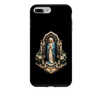Custodia per iPhone 7 Plus/8 Plus Santuario di preghiera della Vergine Maria con gigli Icona sacra opera d'arte