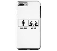 Custodia per iPhone 7 Plus/8 Plus Scacchi Giocatore Your Son My Son Papà Mamma Scacchi Divertenti