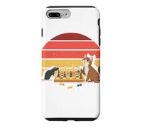 Custodia per iPhone 7 Plus/8 Plus Scacchiera con tappetino per gatti