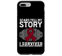 Custodia per iPhone 7 Plus/8 Plus Scars Tell My Story Head and Neck Cancer Awareness Survivor