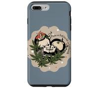 Custodia per iPhone 7 Plus/8 Plus Scheletro bacio romantico gotico teschio fungo botanico