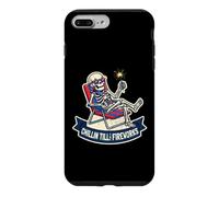 Custodia per iPhone 7 Plus/8 Plus Scheletro Chillin Till The Fireworks Funny 4th of Lazy Luglio
