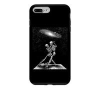 Custodia per iPhone 7 Plus/8 Plus Scheletro Coppia Danza Sotto la Galassia Gotico Celeste Vi