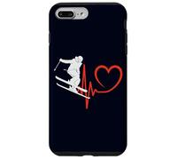 Custodia per iPhone 7 Plus/8 Plus Sci Freestyle Heartbeat Sciatore Sport Invernali ECG Pulse