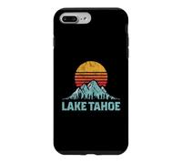 Custodia per iPhone 7 Plus/8 Plus Sci vintage Lake Tahoe Retro Distressed Mountains