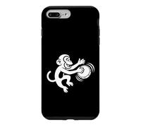 Custodia per iPhone 7 Plus/8 Plus Scimmia divertente che gioca la batteria Carino Animale Ritmo Cartoon