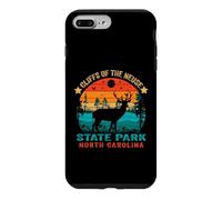 Custodia per iPhone 7 Plus/8 Plus Scogliere del Neuse State Park North Carolina Retro Tramonto