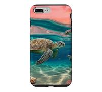 Custodia per iPhone 7 Plus/8 Plus Sea Turtle Ocean Accessori per telefono Tropical Beach Art
