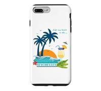 Custodia per iPhone 7 Plus/8 Plus Seychelles Palme Spiaggia Isole Souvenir