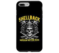 Custodia per iPhone 7 Plus/8 Plus Shellback Equator Crossing, teschio da pirata, design nautico