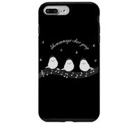Custodia per iPhone 7 Plus/8 Plus Shimaenaga Tre Fratelli Berretto Coro Amante Musica Giapponese Uccelli Selvaggi Hokkaido Uccelli Bianchi
