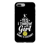 Custodia per iPhone 7 Plus/8 Plus Sì, lancio come una ragazza vuole una lezione di softball