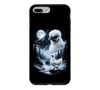 Custodia per iPhone 7 Plus/8 Plus Silkie Pollo Ululando alla Luna 90's Retro
