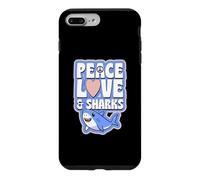 Custodia per iPhone 7 Plus/8 Plus Simbolo di pace amore e squali cuore pace