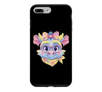 Custodia per iPhone 7 Plus/8 Plus Simpatico Blue Dragon Fantasy Ritratto Grafico Rosa Occhiali Bow